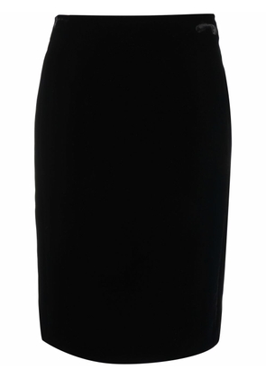 Saint Laurent high-waisted silk skirt - Black