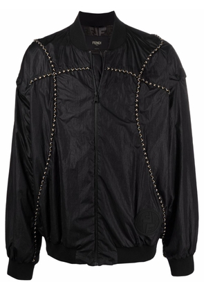 FENDI removable-sleeves bomber jacket - Black