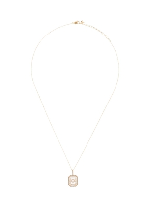 Mateo 14kt yellow gold O-initial diamond necklace