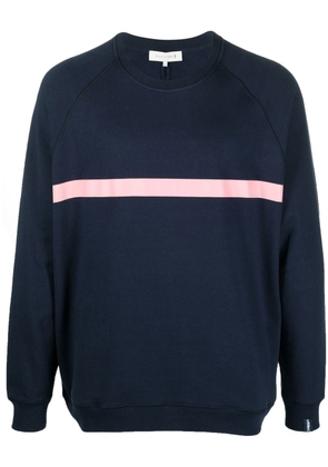 Mackintosh horizontal-stripe crew-neck sweatshirt - Blue