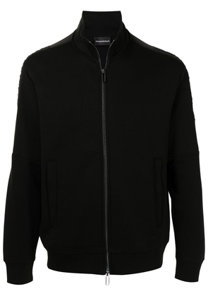 Emporio Armani stand-collar zipped jumper - Black