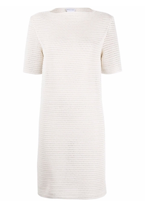 Bottega Veneta open-knit minidress - White