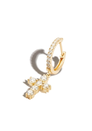 Anita Ko 18kt yellow gold diamond huggie drop earring