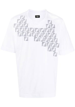 FENDI FF logo crew-neck T-shirt - White