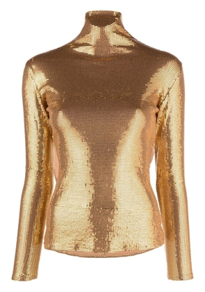 Atu Body Couture sequinned high-neck top - Gold