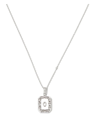 SHAY 18kt white gold O-initial bead-chain necklace - Silver