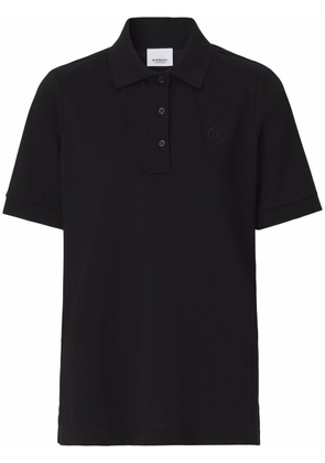 Burberry TB monogram cotton polo shirt - Black
