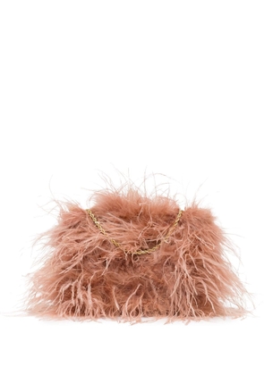 Loeffler Randall Zahara feather clutch bag - Pink
