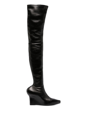 Givenchy thigh-high 80mm wedge-heel boots - Black