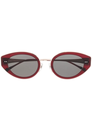 Matsuda oval-frame slim sunglasses - Red
