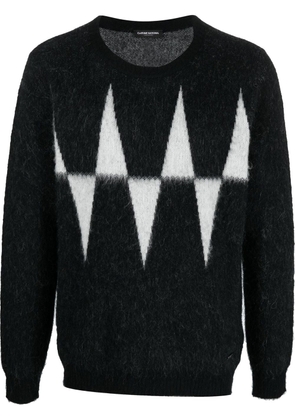 costume national contemporary intarsia-knit jumper - Black