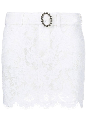 Alessandra Rich lace-detail miniskirt - White
