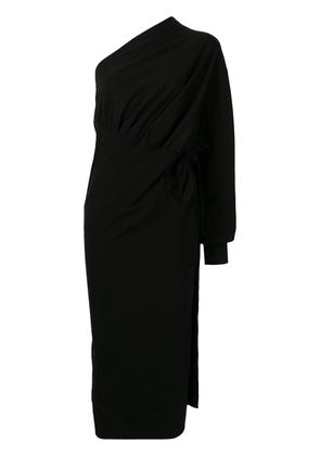 Balenciaga asymmetric wrap dress - Black