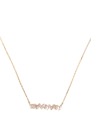 Suzanne Kalan 18kt yellow gold diamond bar necklace