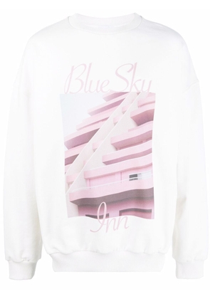 BLUE SKY INN logo print sweatshirt - Neutrals