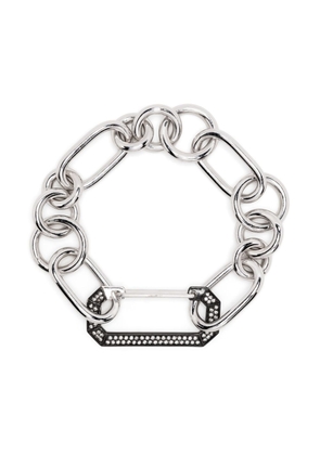 EÉRA 18kt white and black gold Lucy diamond chain-link bracelet - Silver
