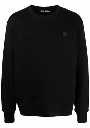Acne Studios face-patch crew neck sweatshirt - Black