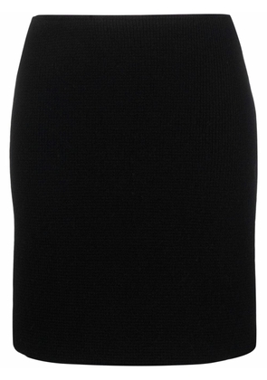 Bottega Veneta pleat-detail knitted mini skirt - Black