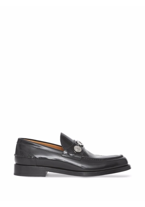 Burberry Fred logo-stud loafers - Black