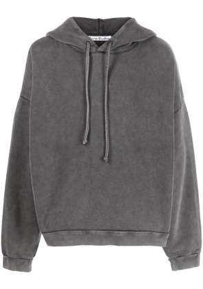 Acne Studios logo patch cotton hoodie - Grey