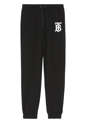 Burberry monogram logo cotton track trousers - Black