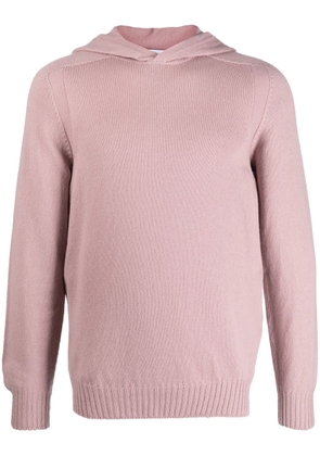 D4.0 fine-knit hooded jumper - Pink