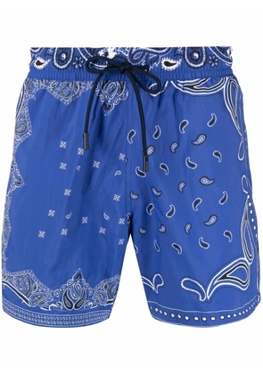 ETRO paisley-print drawstring swim shorts - Blue