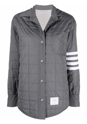 Thom Browne down-feather quilted shirt jacket - Grey