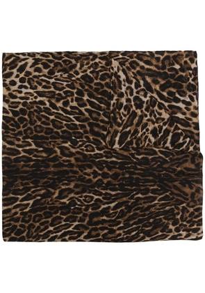 Ralph Lauren Collection leopard-print cashmere scarf - Black