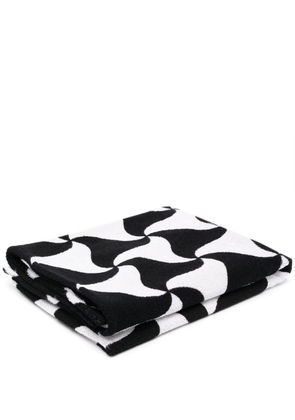 Bottega Veneta abstract-print beach towel - Black
