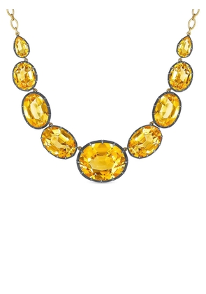 FRED LEIGHTON 18kt gold Semi-Riviere citrine necklace