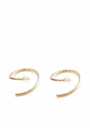 Poppy Finch 14kt yellow gold Pearl Spiral earrings