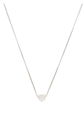 Chopard 18kt white gold My Happy Heart diamond necklace - Silver