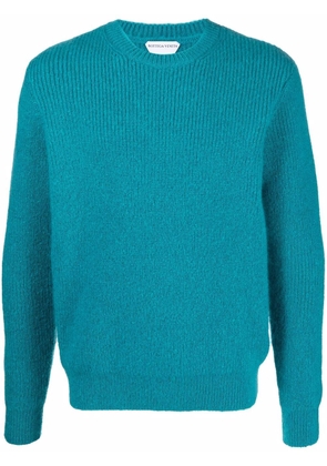 Bottega Veneta metallic-sheen purl-knit jumper - Blue