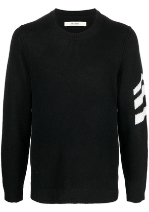 Zadig&Voltaire Kennedy cashmere chevron jumper - Black