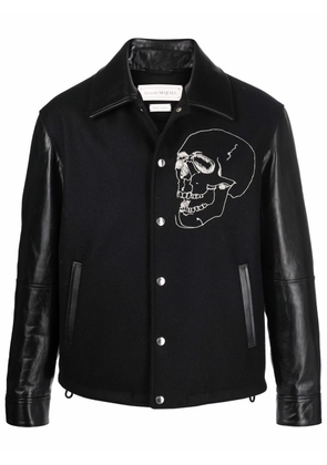 Alexander McQueen skull-embroidered jacket - Black