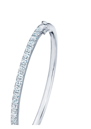 KWIAT 18kt white gold diamond stackable bangle - Silver