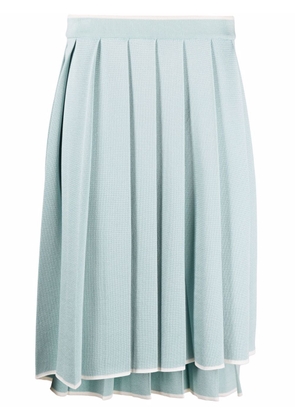 Thom Browne high-low pleated skirt - Blue