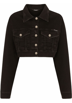 Dolce & Gabbana cropped denim jacket - Black