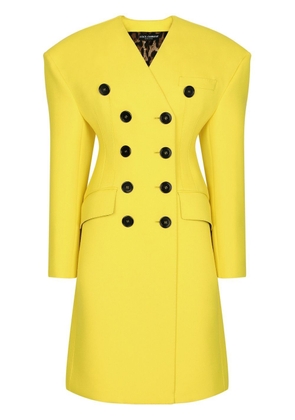 Dolce & Gabbana double-breasted coat - Yellow
