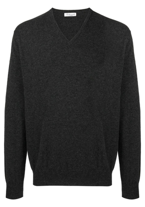 Leathersmith of London V-neck knit jumper - Grey