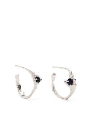 LOVENESS LEE half-hoop gemstone earrings - Silver