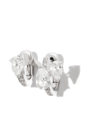 Repossi 18kt white gold Serti 3 diamond cuff earring - Silver