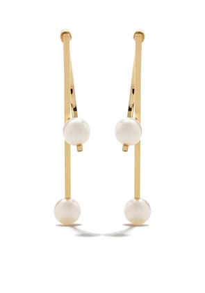 TASAKI 18kt yellow gold Collection Line Kinetic Akoya pearl earrings