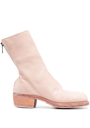 Guidi zip-up leather boots - Pink