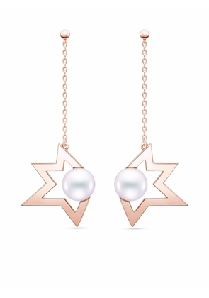 TASAKI 18kt rose gold Collection Line Comet Plus pearl drop earrings - Pink