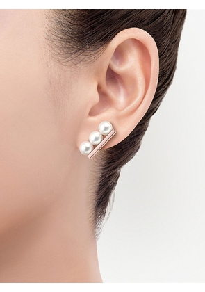 TASAKI 18kt rose gold Collection Line Balance Neo Akoya pearl earrings - Pink