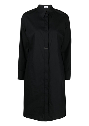 Brunello Cucinelli Monili chain-detail shirt dress - Black