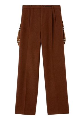 Burberry pleated wide-leg trousers - Red
