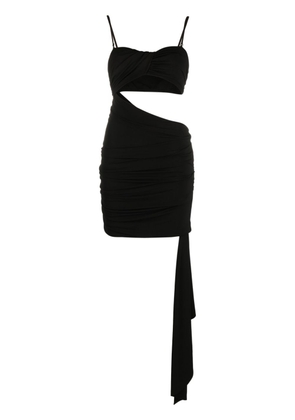 Off-White Vi-Crepe draped strapless mini dress - Black